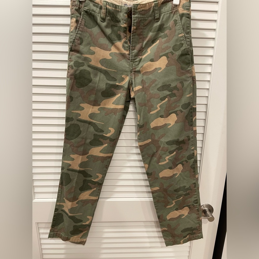 Madewell Jeans Camo High Rise Slim Boy Jean Stretch Button Fly